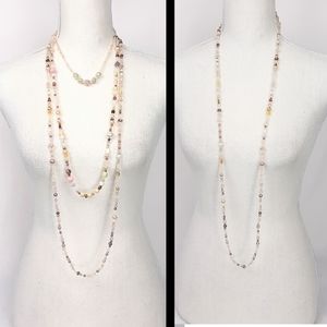 OOAK Boho "Beach Sand" Long Layering Neckl…